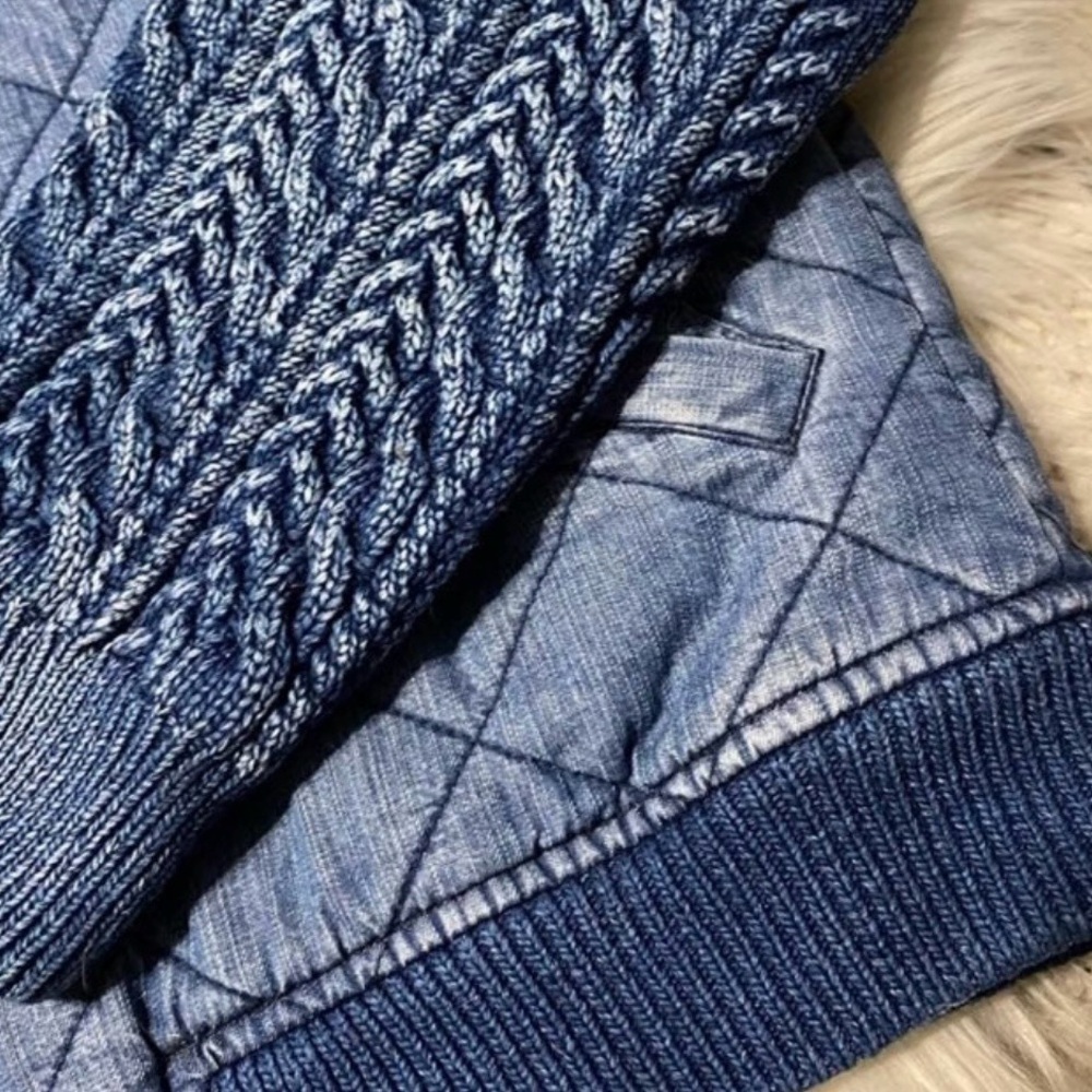 Cloth & Stone cloth blue cable knit coat - Picture 10 of 12
